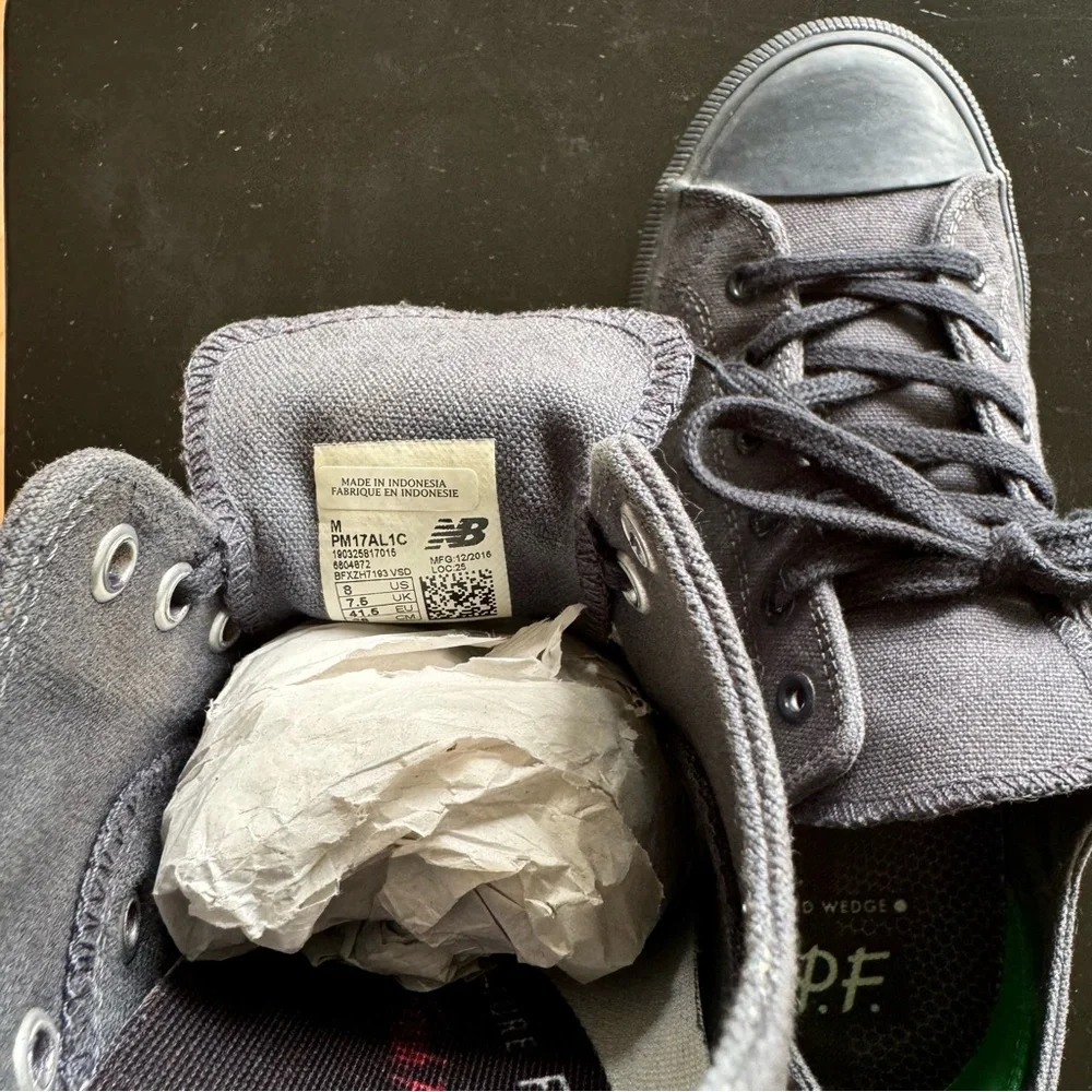 P.F. Flyers Black Canvas Low-Top Sneakers with Green Insole